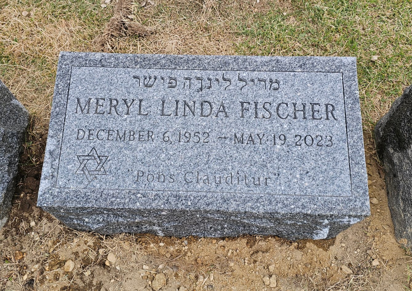 Flush Marker Barre Grey Jewish Monument