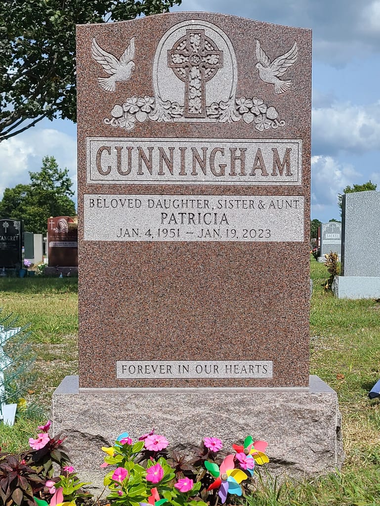 Upright Imperial Pink Granite Monument