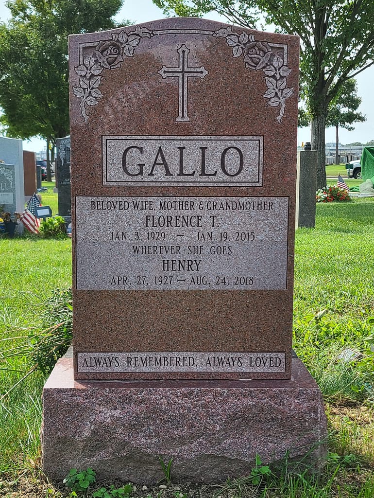 Upright Morning Rose Granite Monument