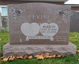 Upright Imperial Pink Granite Jewish Monument